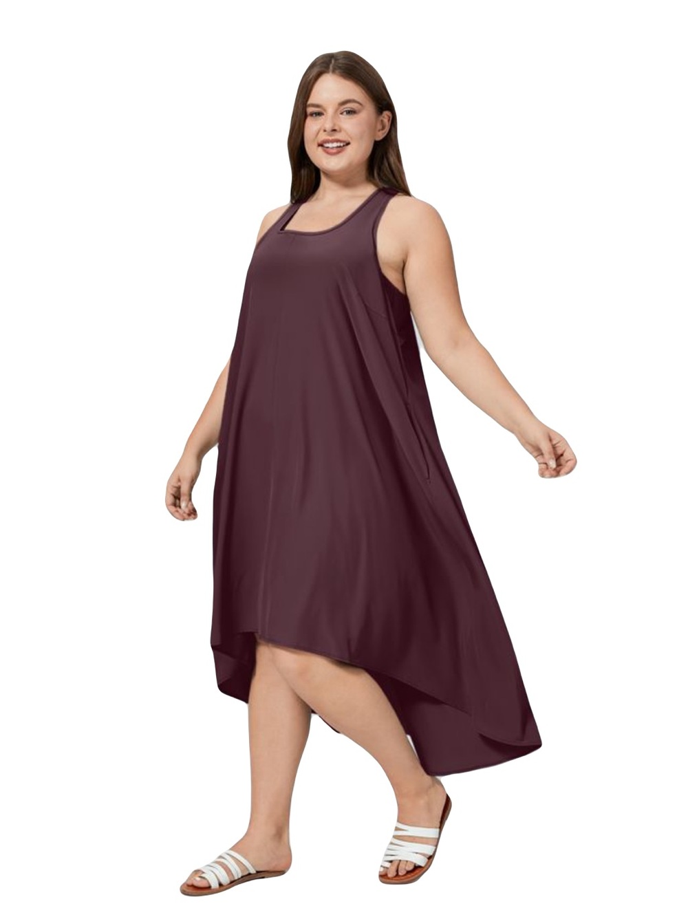 Halara breezeful racerpocket high low flowy midi quick dry casual dress XL - Picture 3 of 10